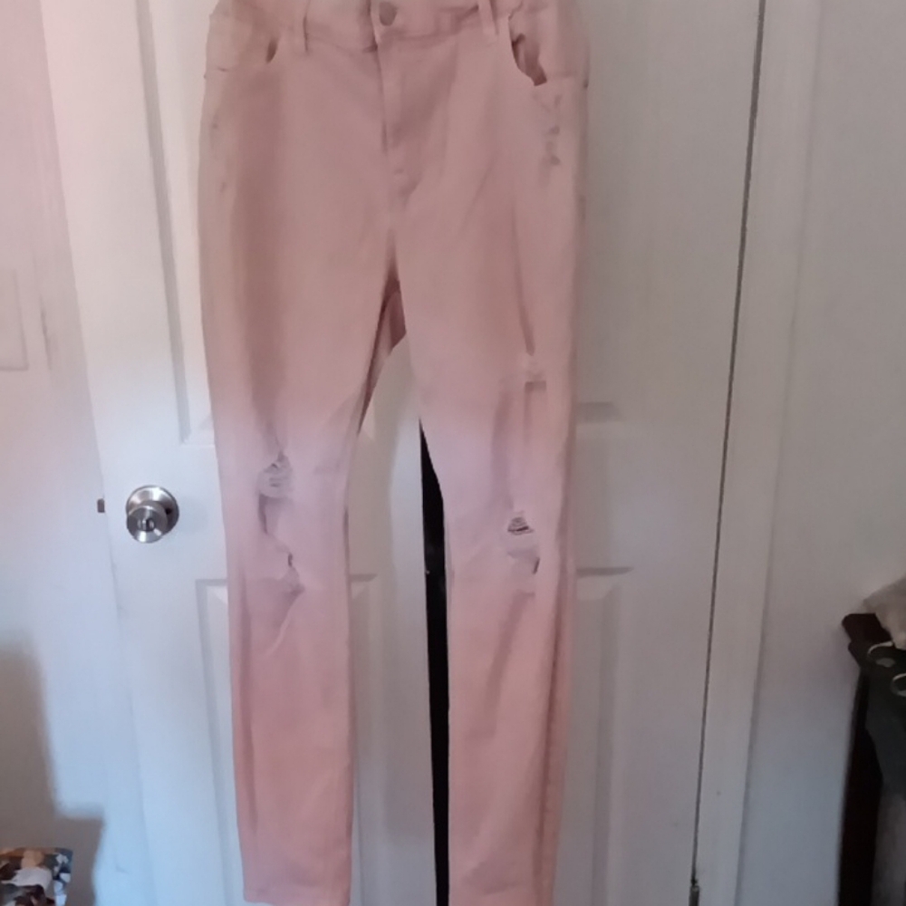 Old Navy Blush Pink Ripped Skinny Jeans